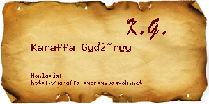 Karaffa György névjegykártya