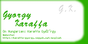 gyorgy karaffa business card